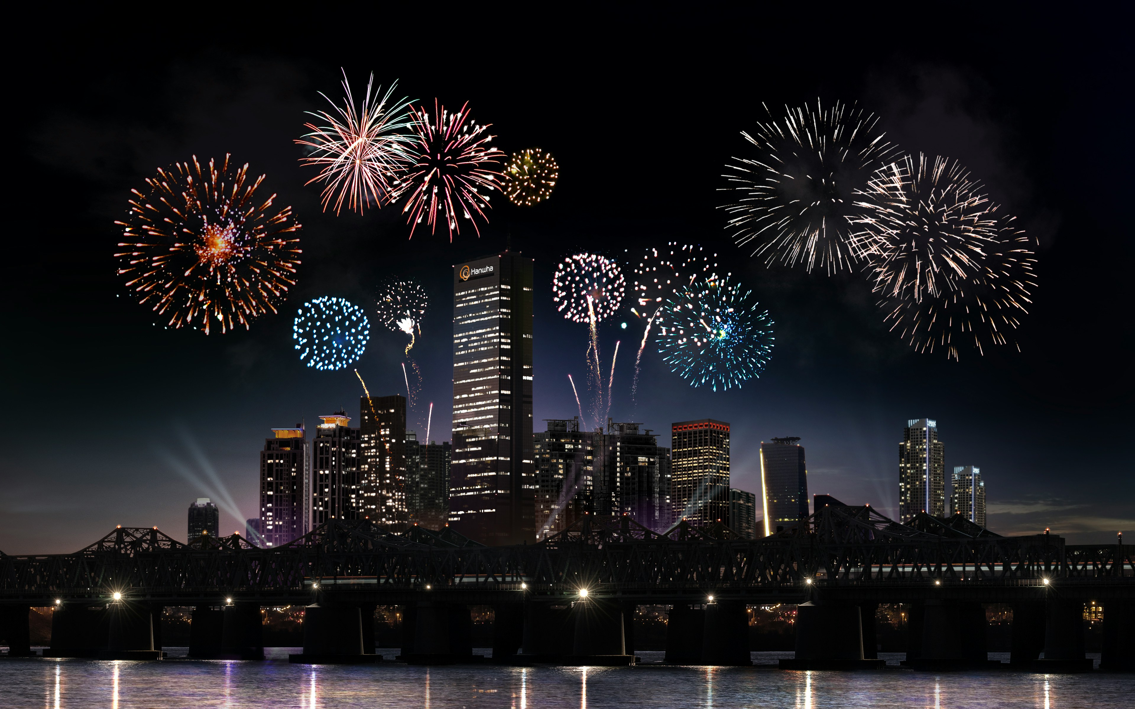 Picture of the fireworks festival in Yeouido Island